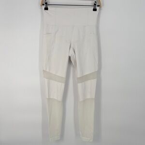 ✅ Athleta Cream white High-Waisted w mesh Leggings